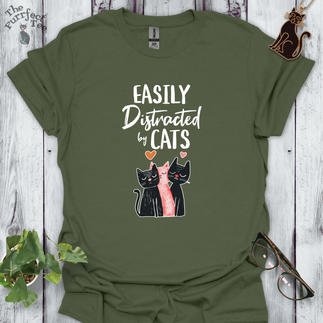 Easily distracted by cats - 3 cats
