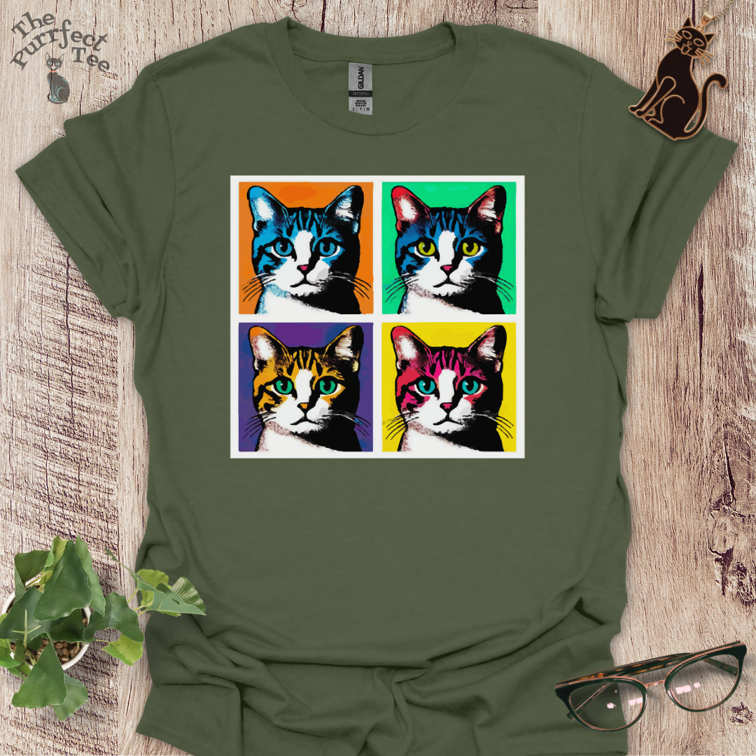 Warhol cat t-shirt