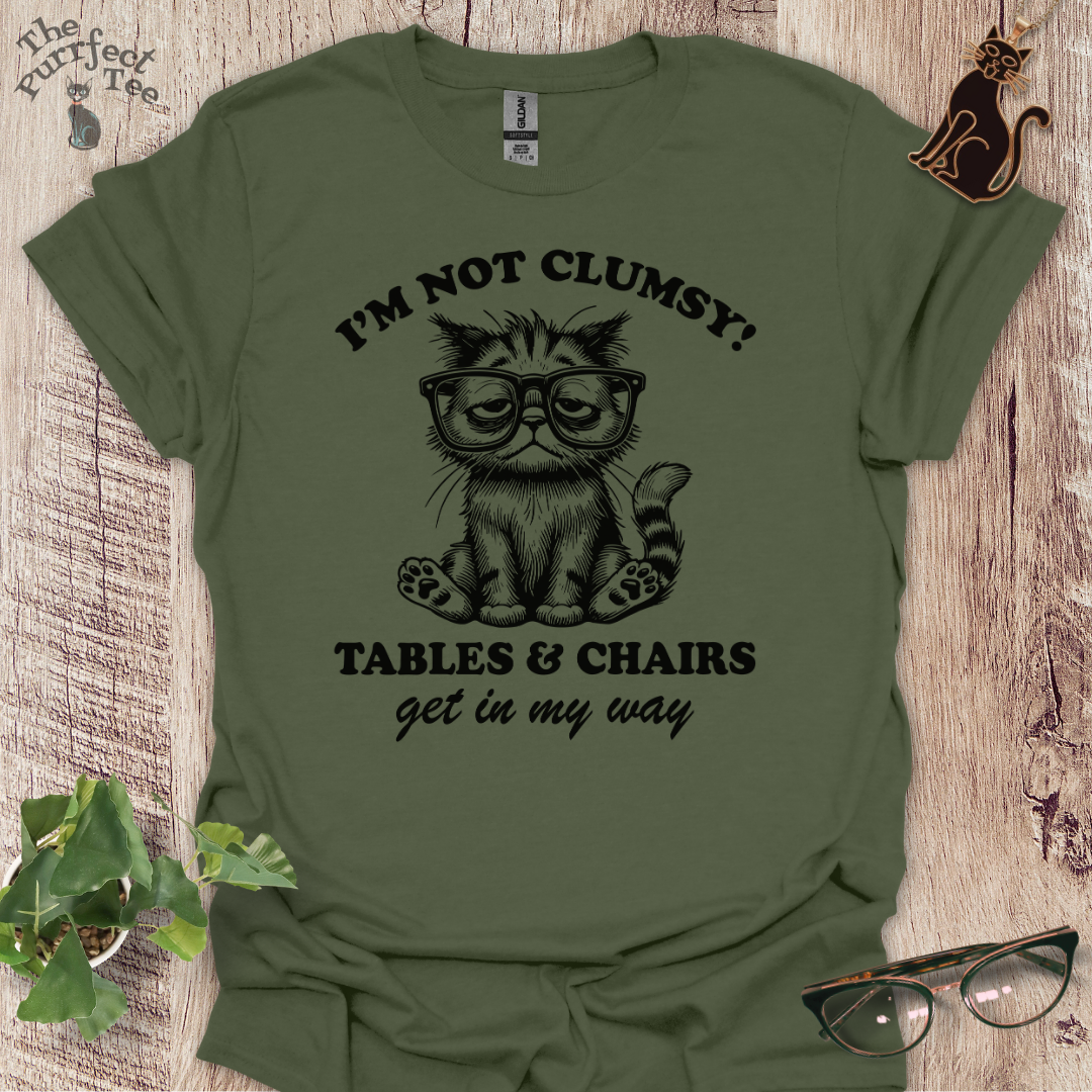 I'm not clumsy cat t-shirt