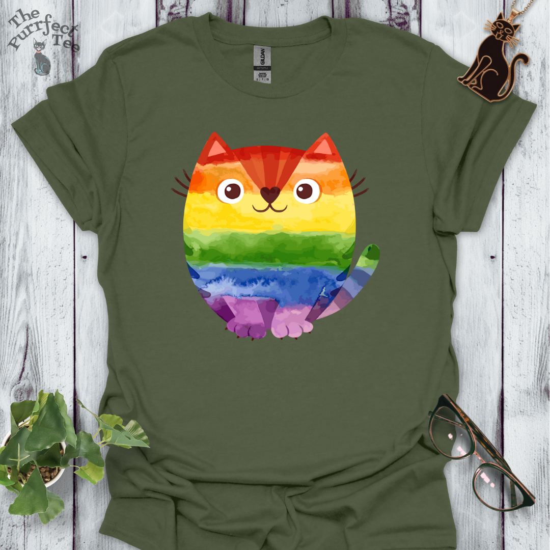 Cat rainbow colours