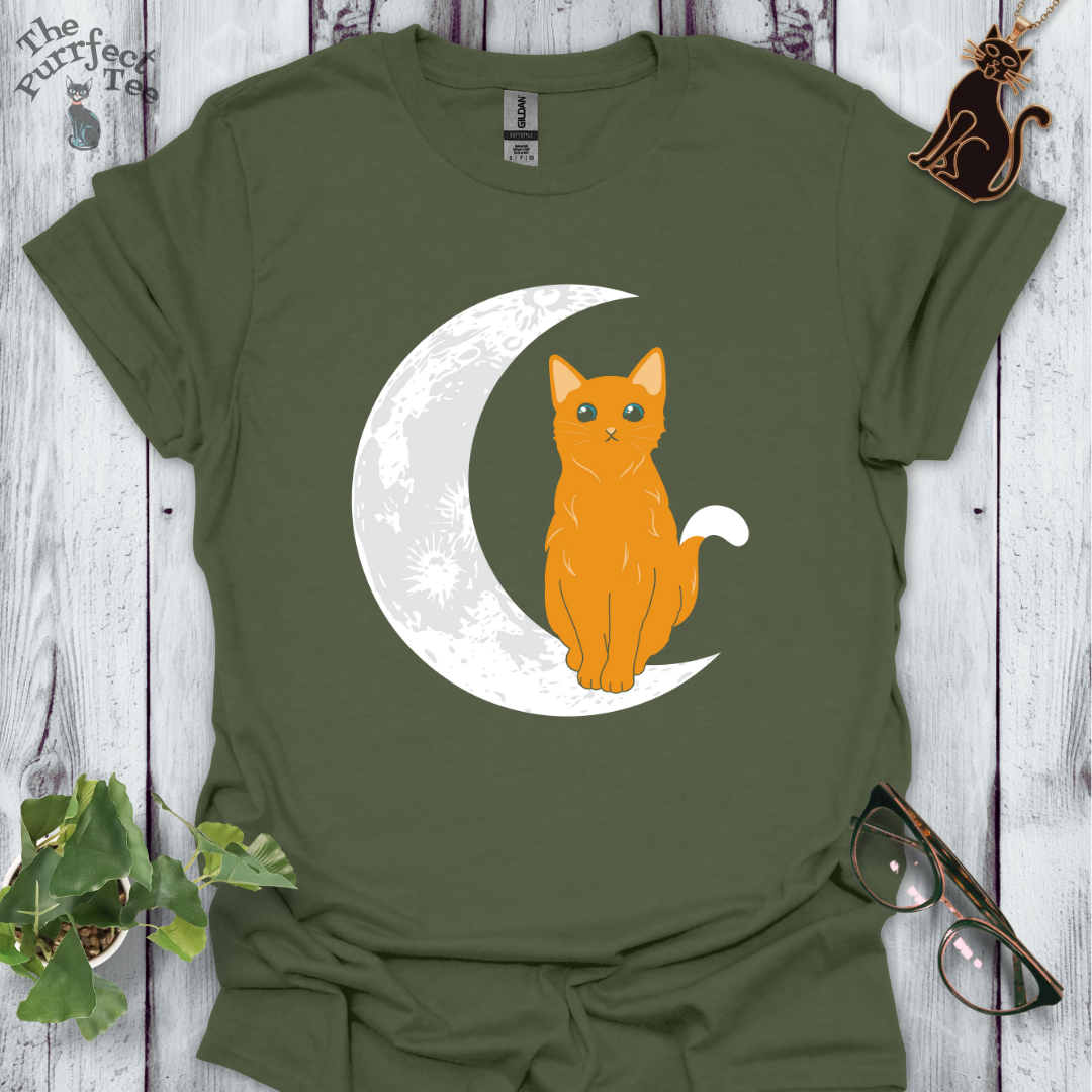Cat and moon orange