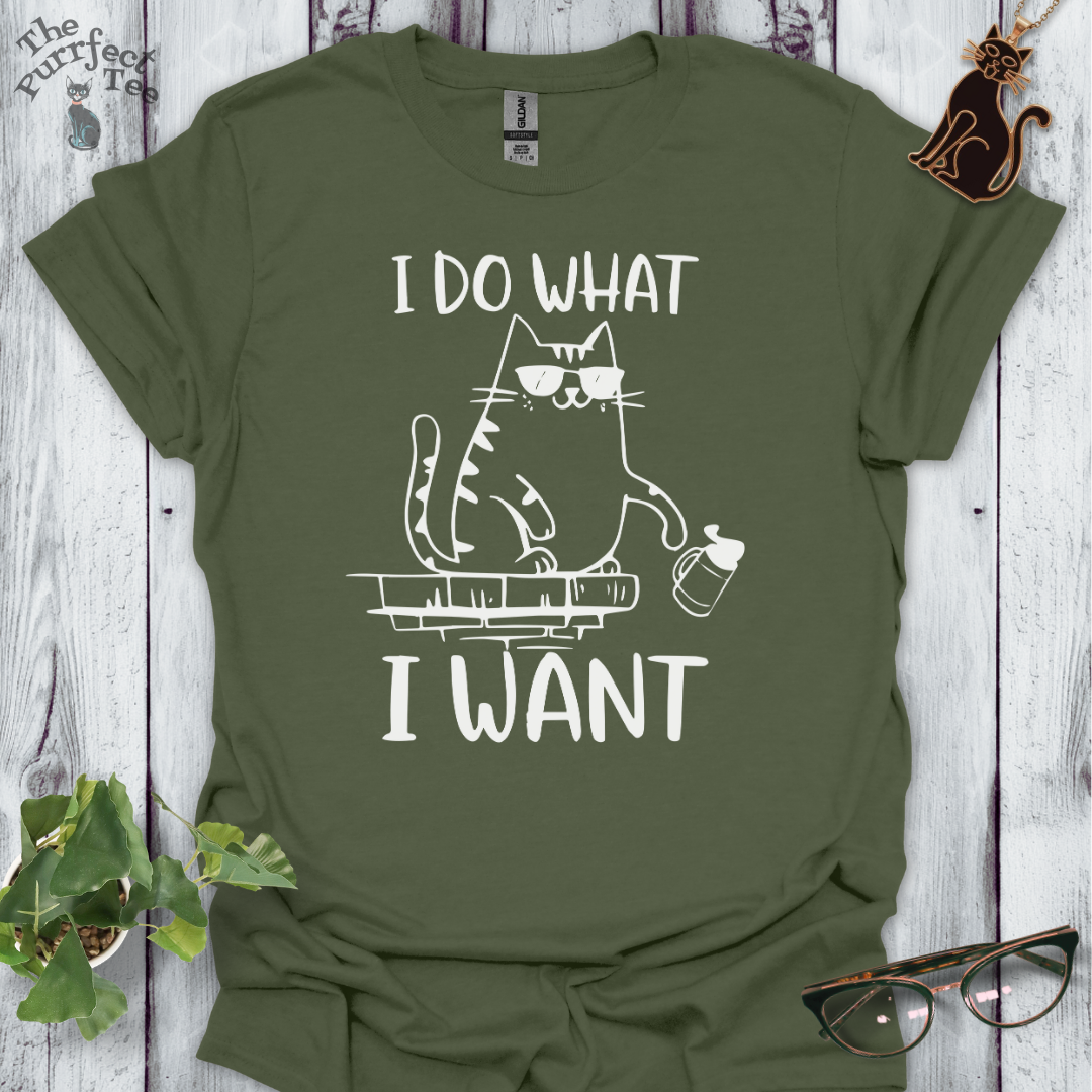 I do what I want cat t-shirt