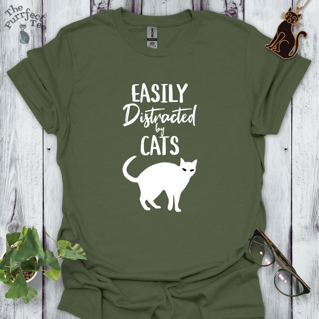 Easily distracted by cats - silhouette