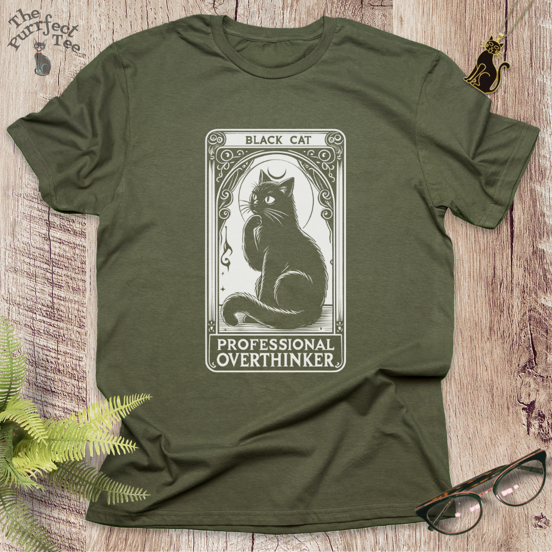 Tarot card overthinker cat t-shirt