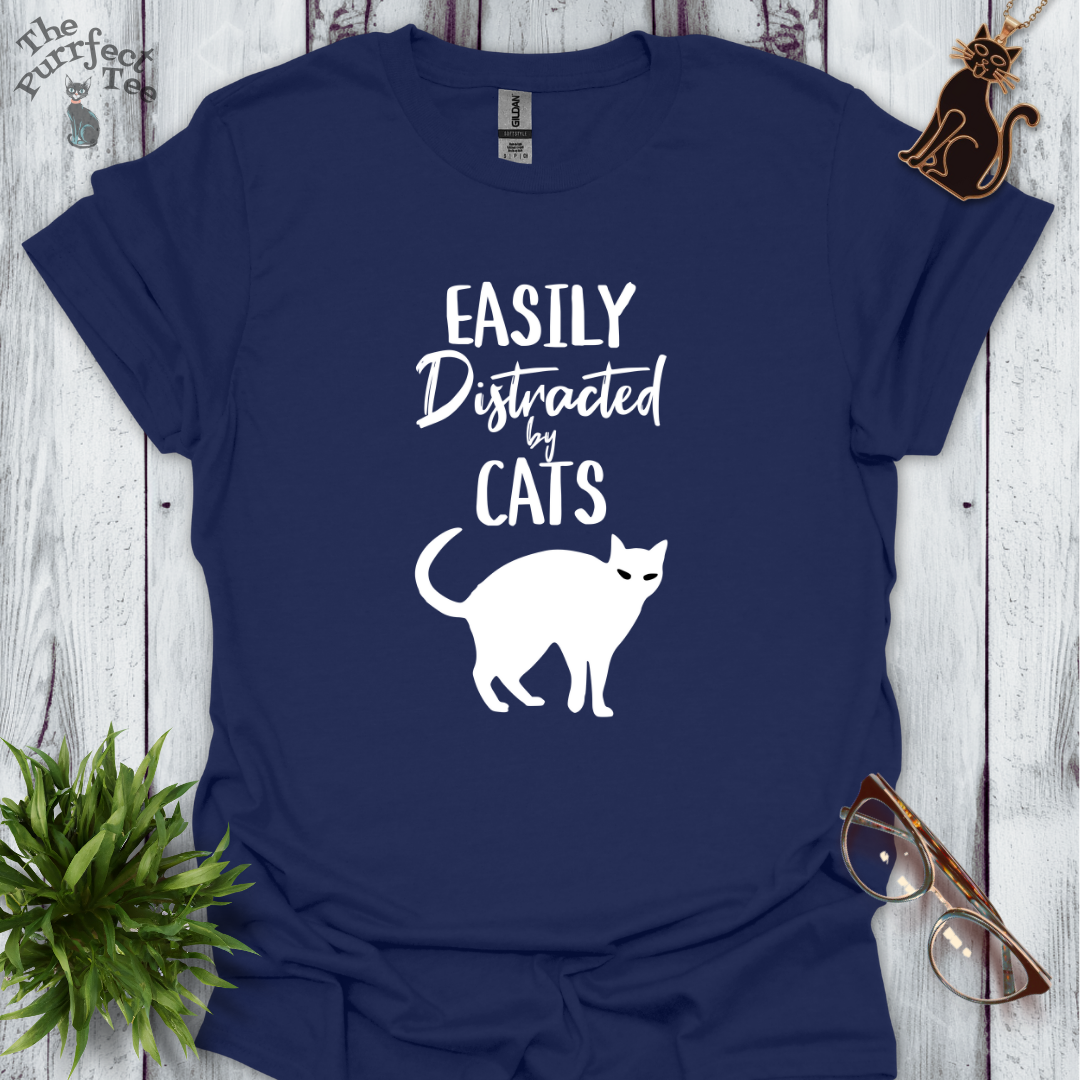 Easily distracted by cats - silhouette
