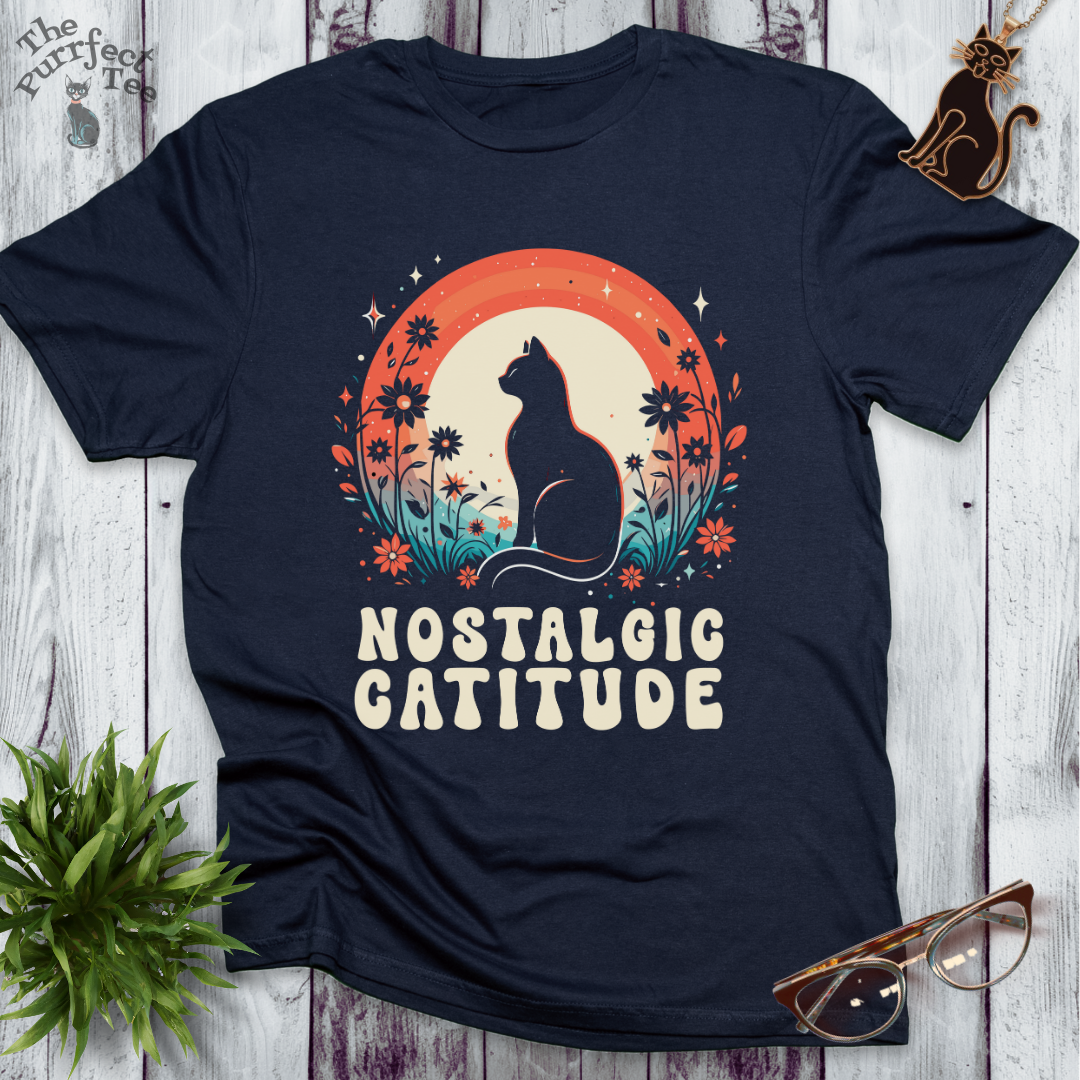 Nostalgic catitude cat t-shirt