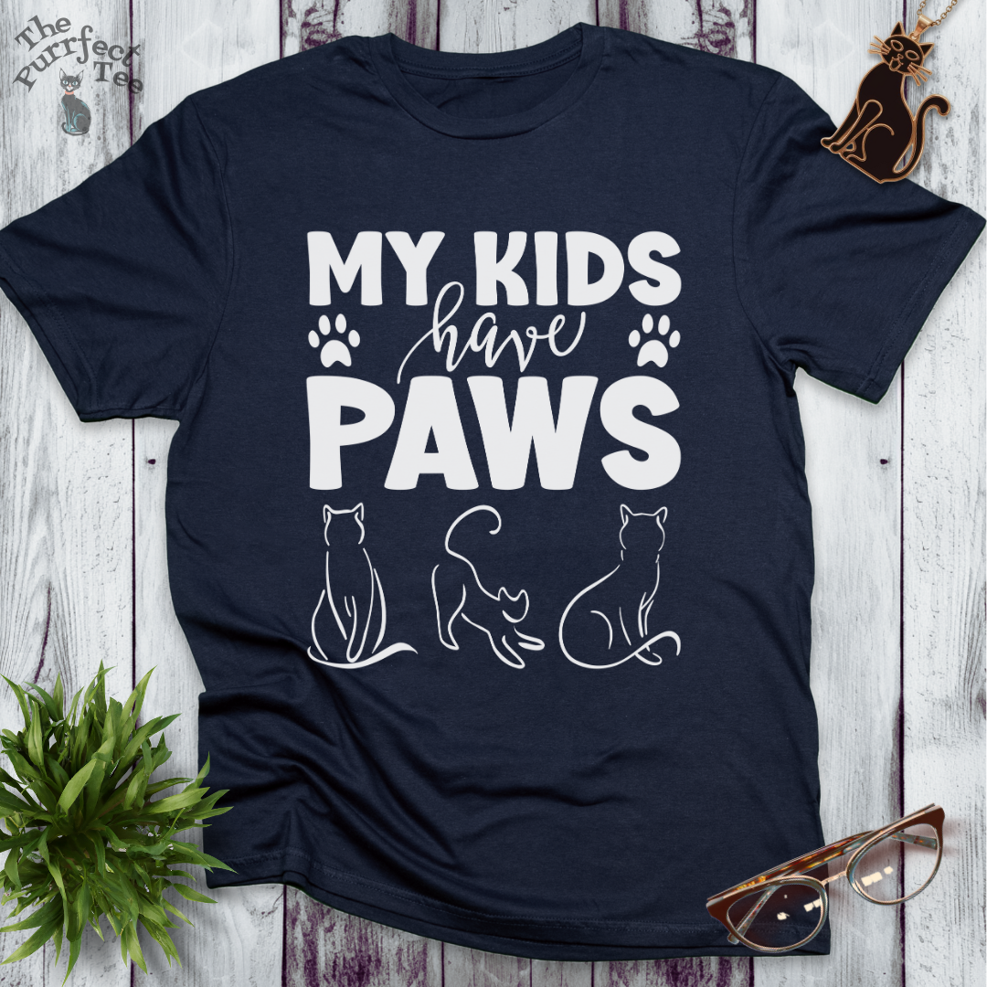 My kids have paws cat t-shirt