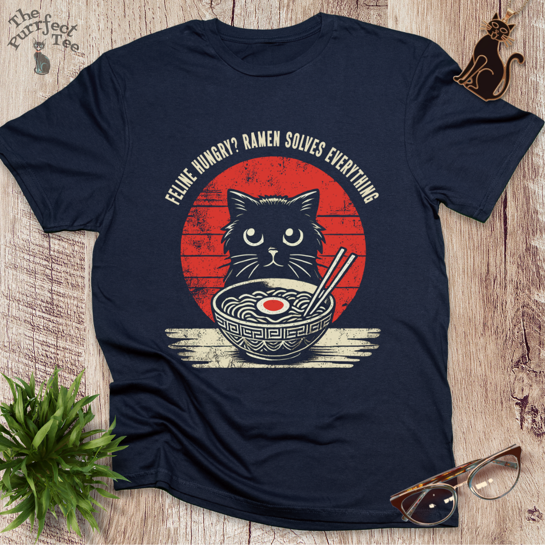 Feline hungry cat t-shirt