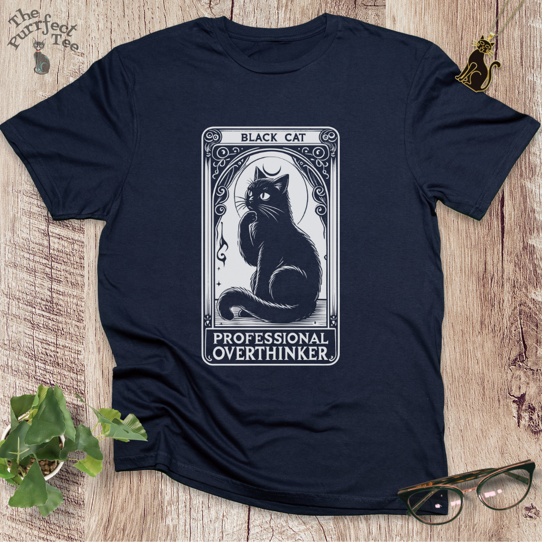 Tarot card overthinker cat t-shirt