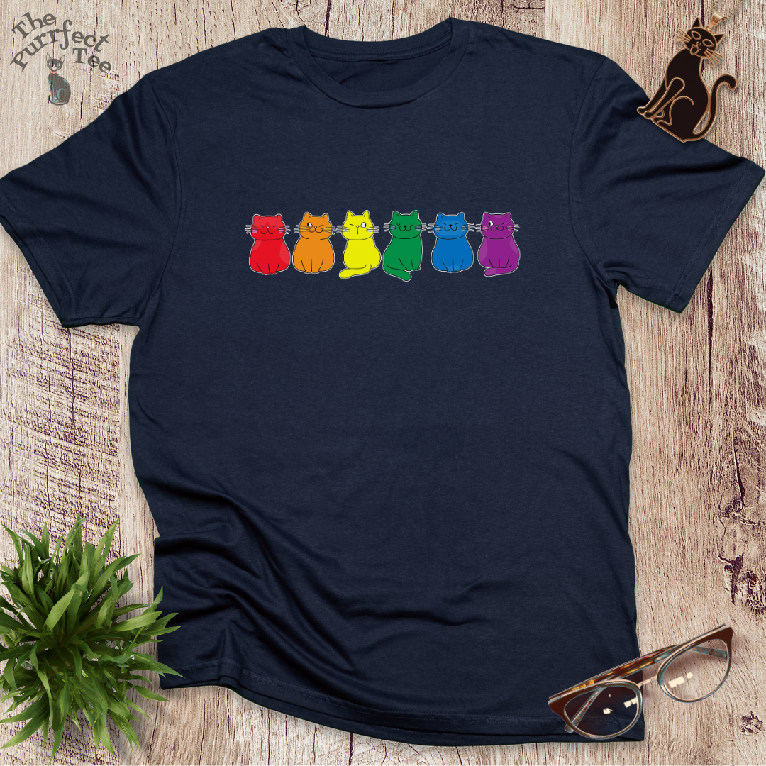 Rainbow cat t-shirt