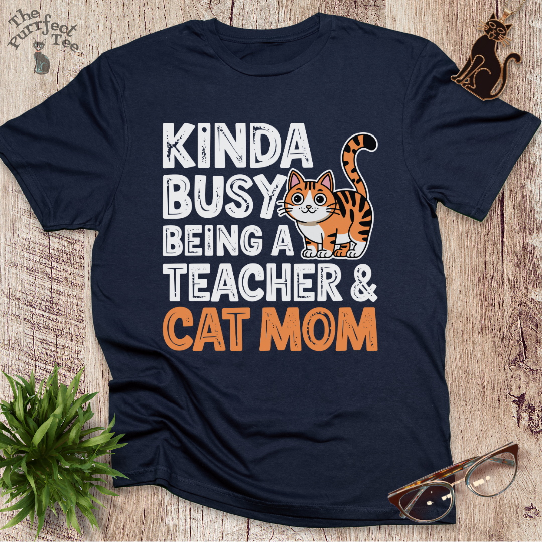 Kinda busy cat t-shirt