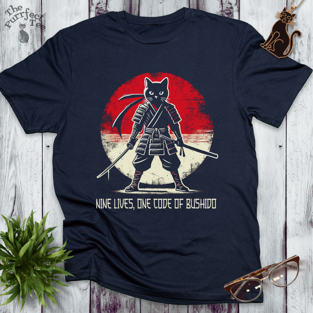 Nine lives one Bushido cat t-shirt