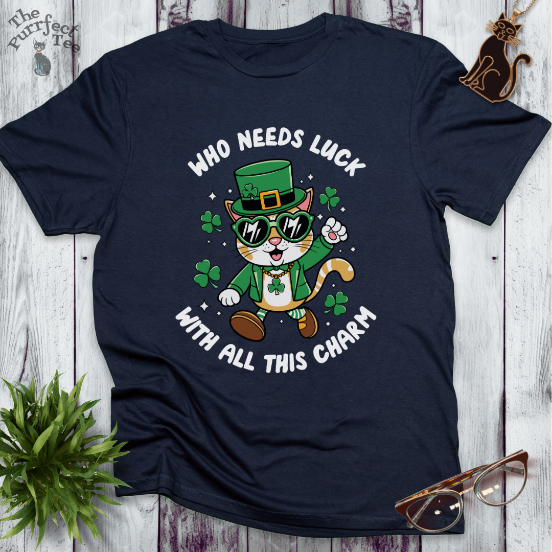 Who needs luck cat t-shirt
