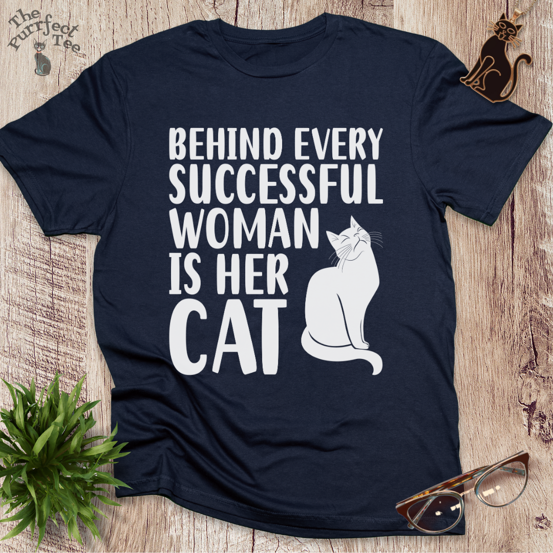 Successful woman cat t-shirt