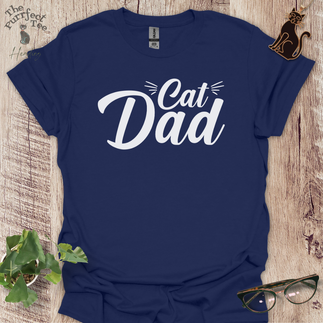Cat dad whiskers cat t-shirt