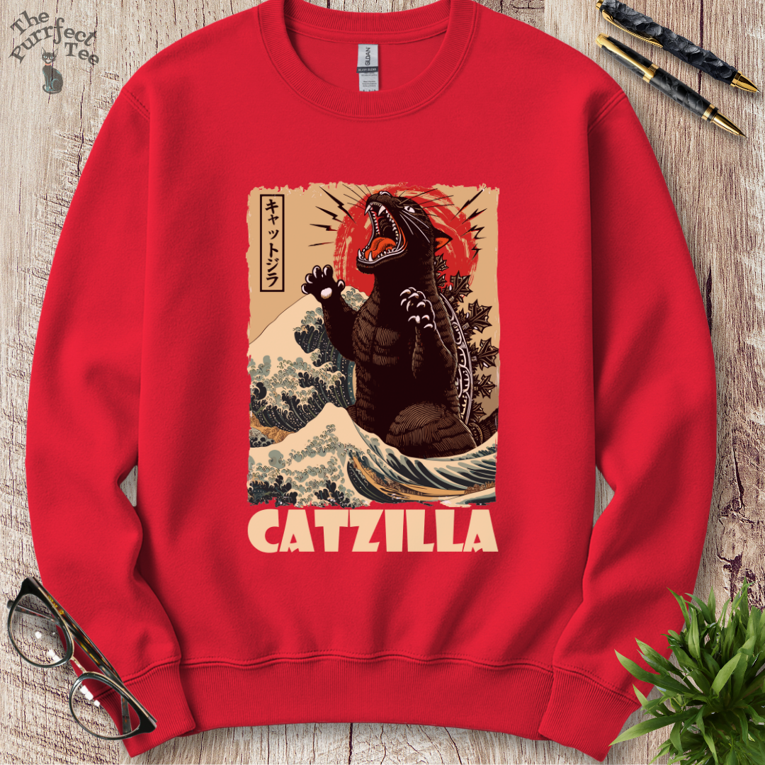 Catzilla Sweatshirt - Retro Inspired Quirky Design