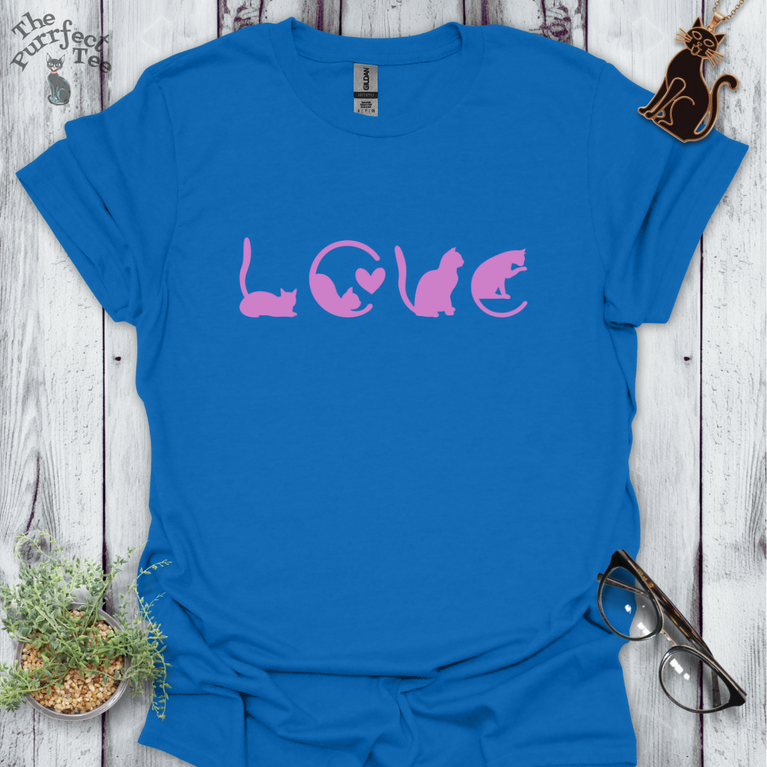 Cats as love pink