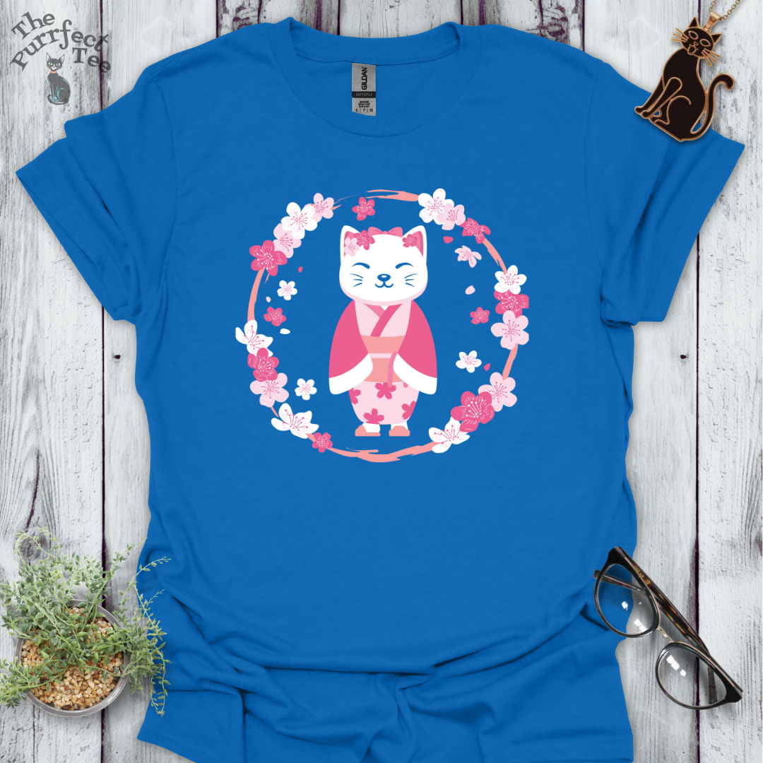 Cherry blossom cat