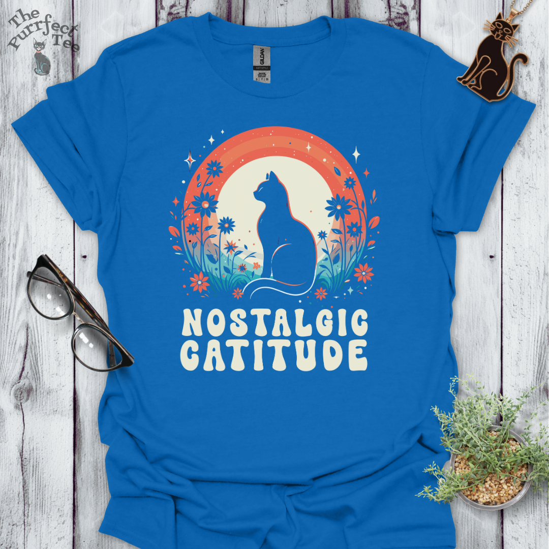 Nostalgic catitude cat t-shirt