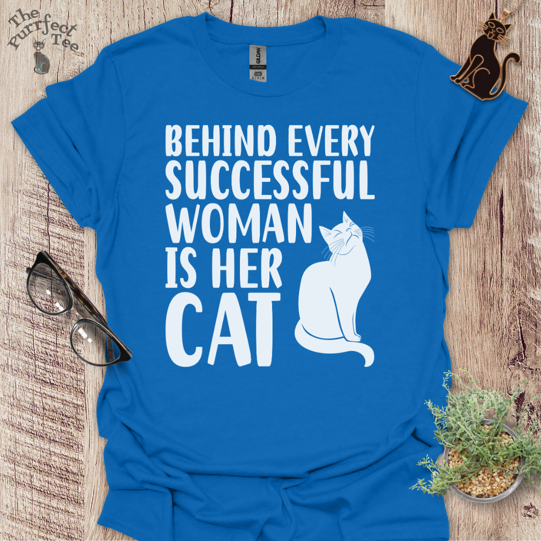 Successful woman cat t-shirt