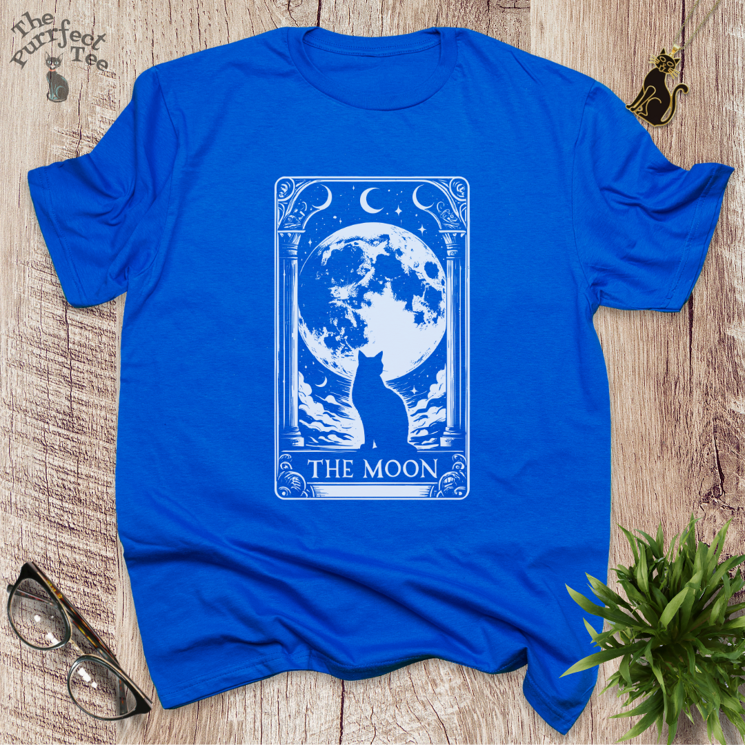 Tarot card moon cat t-shirt