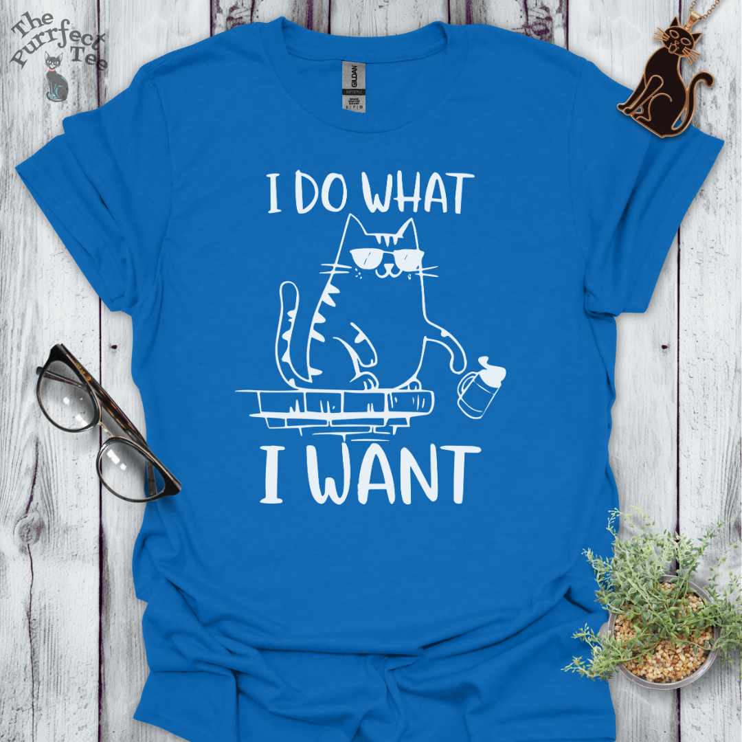 I do what I want cat t-shirt