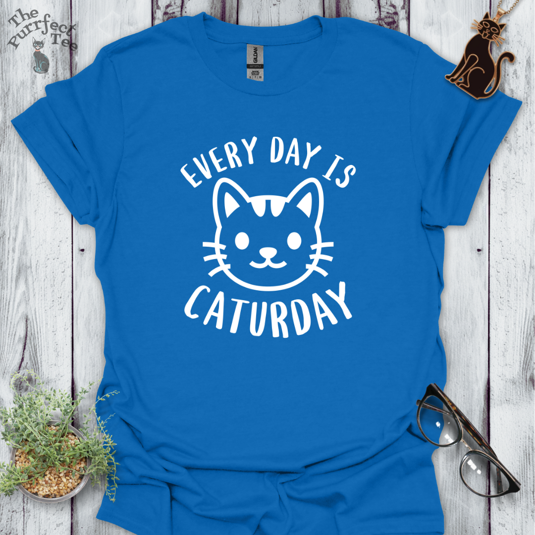 Every day is caturday cat t-shirt