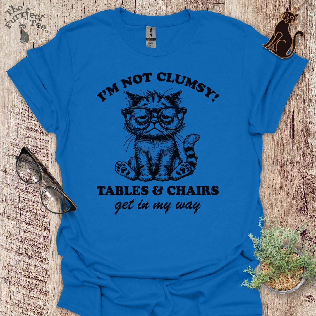 I'm not clumsy cat t-shirt