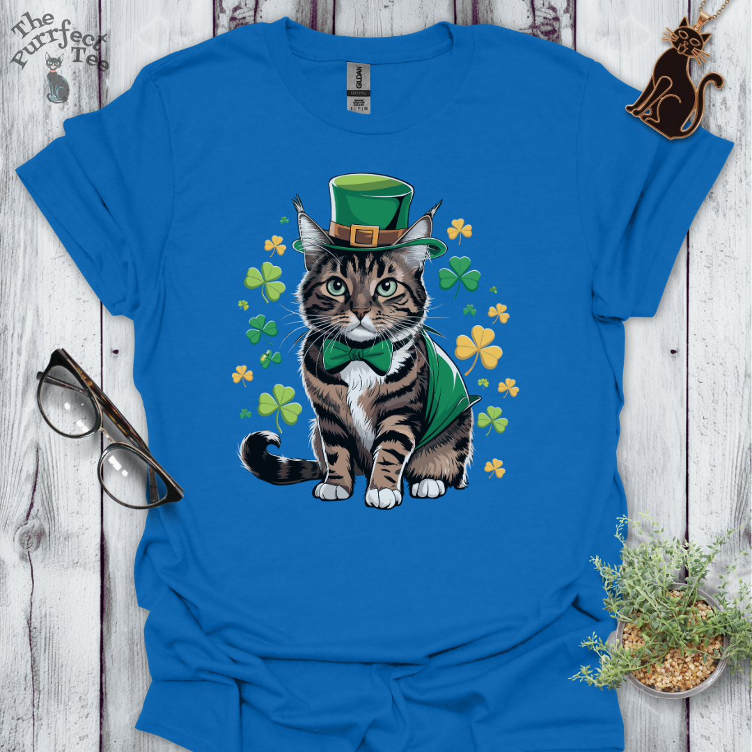 Shamrock tabby cat t-shirt