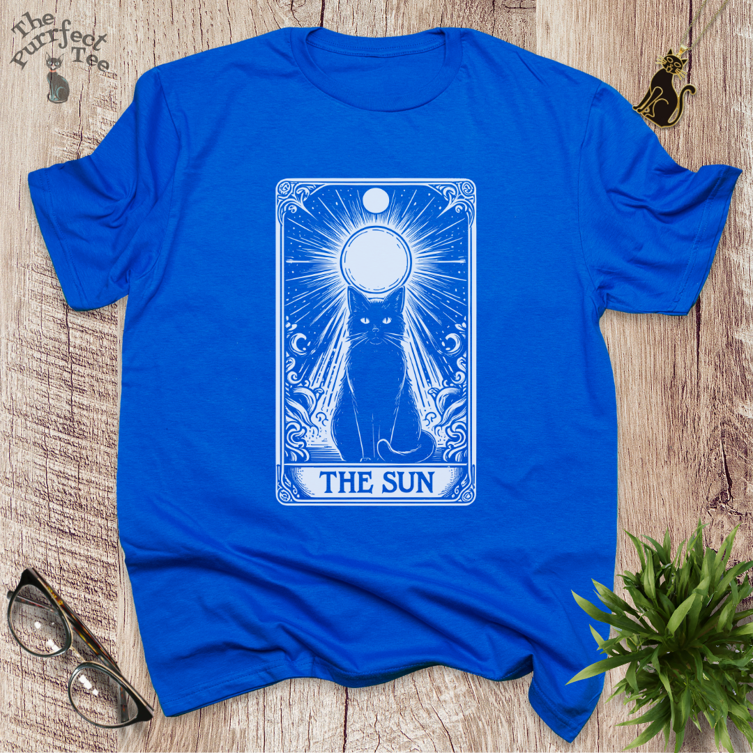 Tarot card sun cat t-shirt