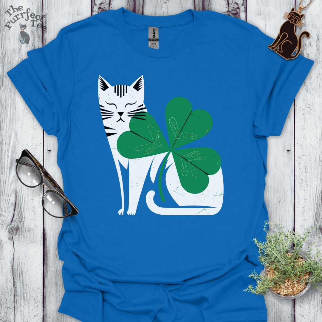 Shamrock and cat t-shirt