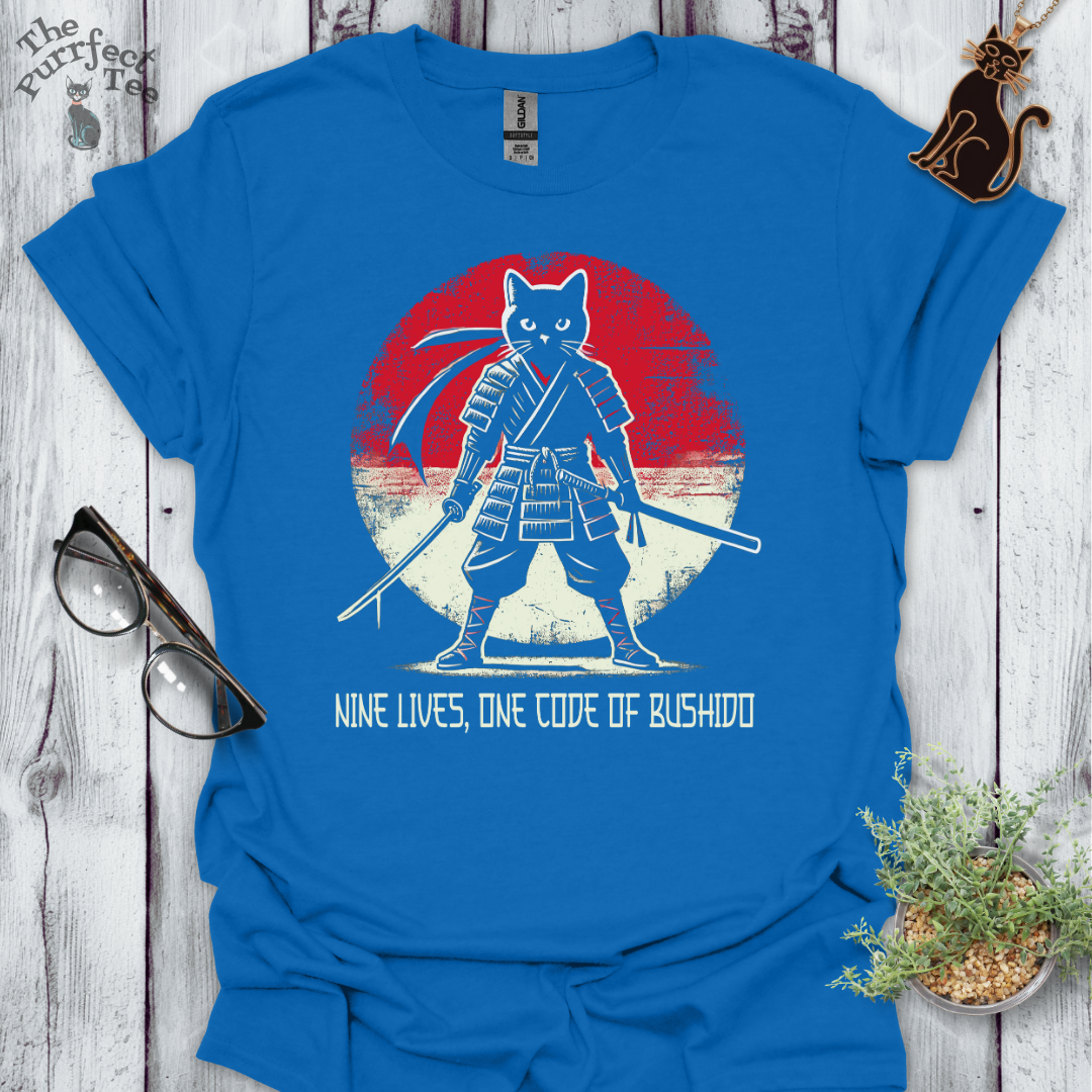 Nine lives one Bushido cat t-shirt
