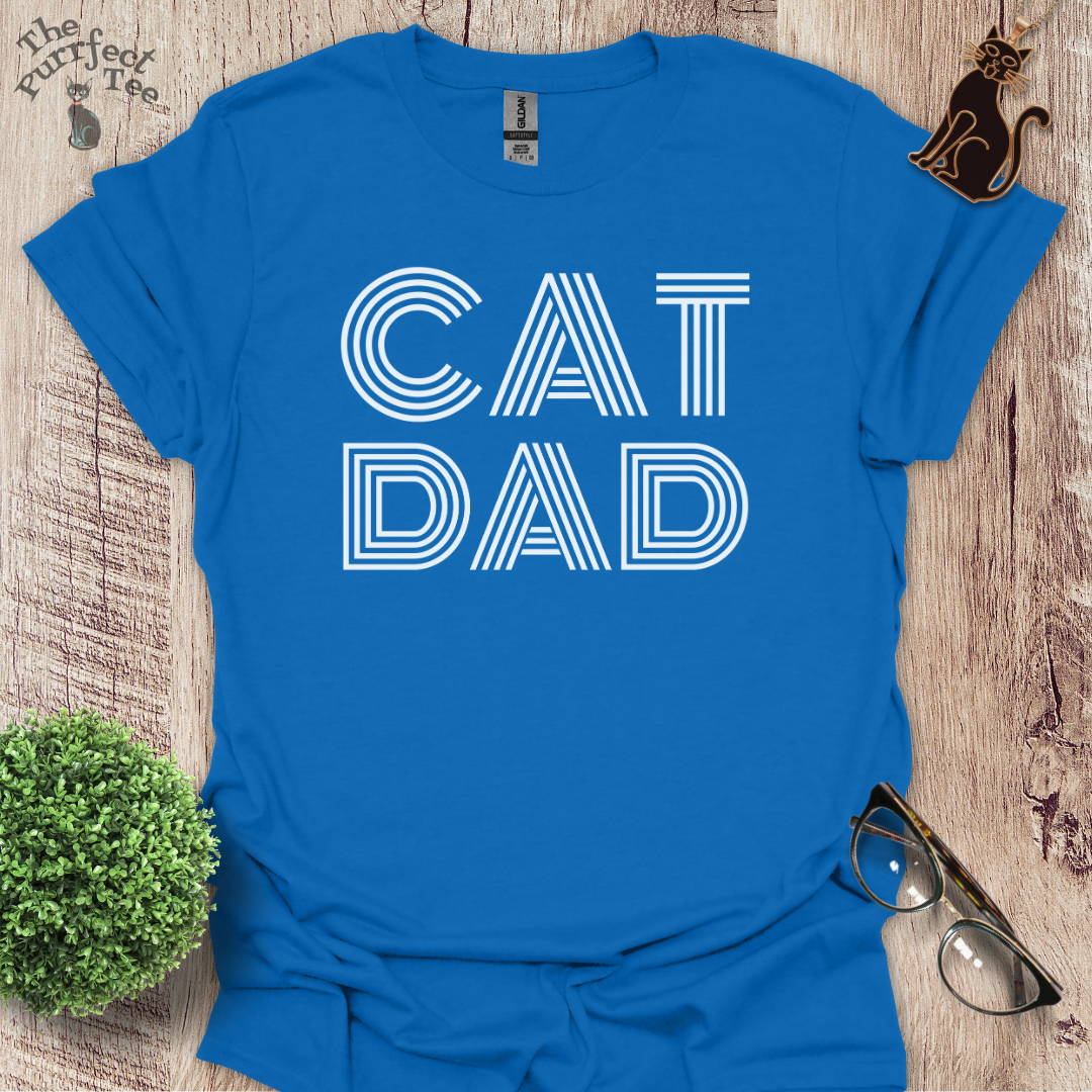 Cat dad lines cat t-shirt
