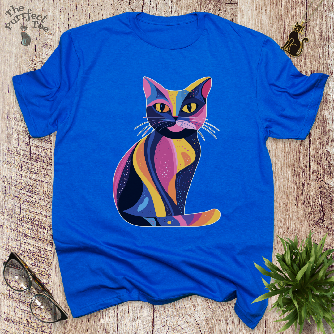 Colourful 2 cat t-shirt