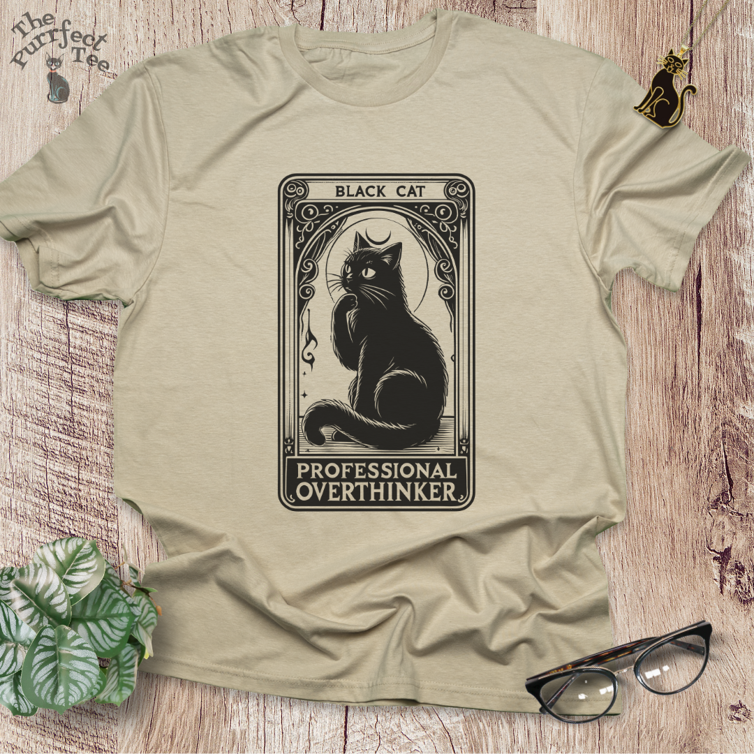 Tarot card overthinker cat t-shirt