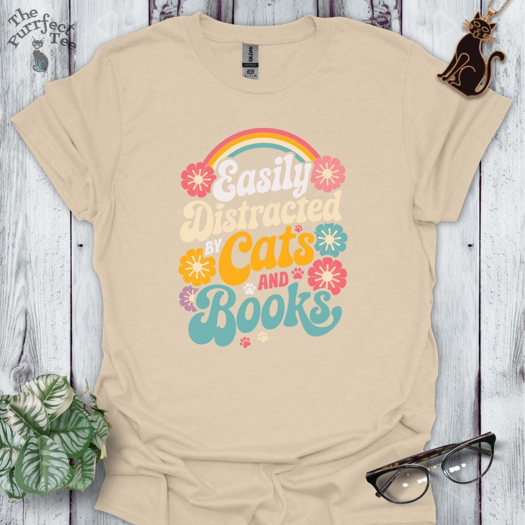 Easily distracted by books and cats