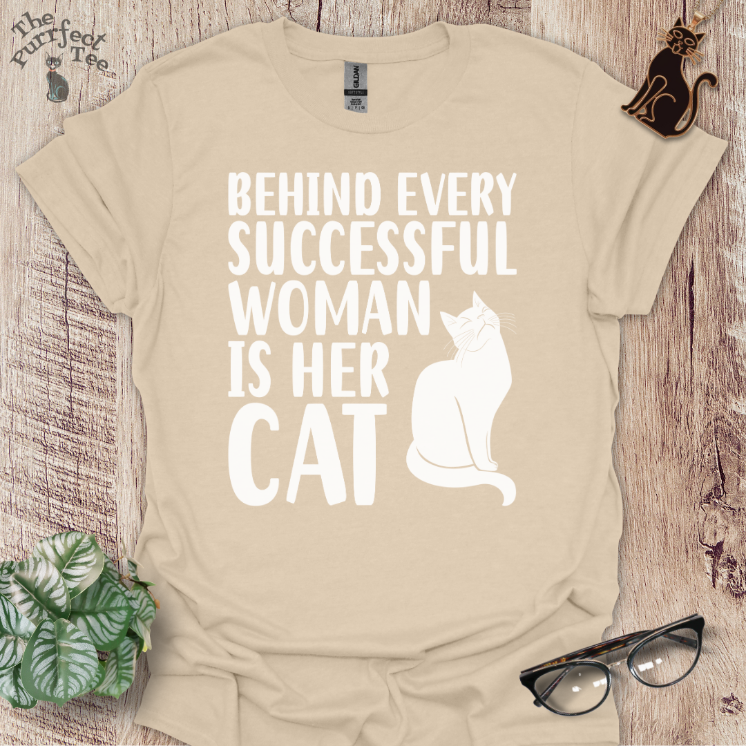 Successful woman cat t-shirt
