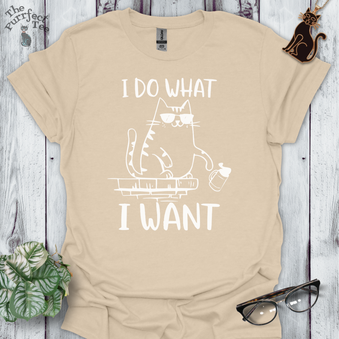 I do what I want cat t-shirt