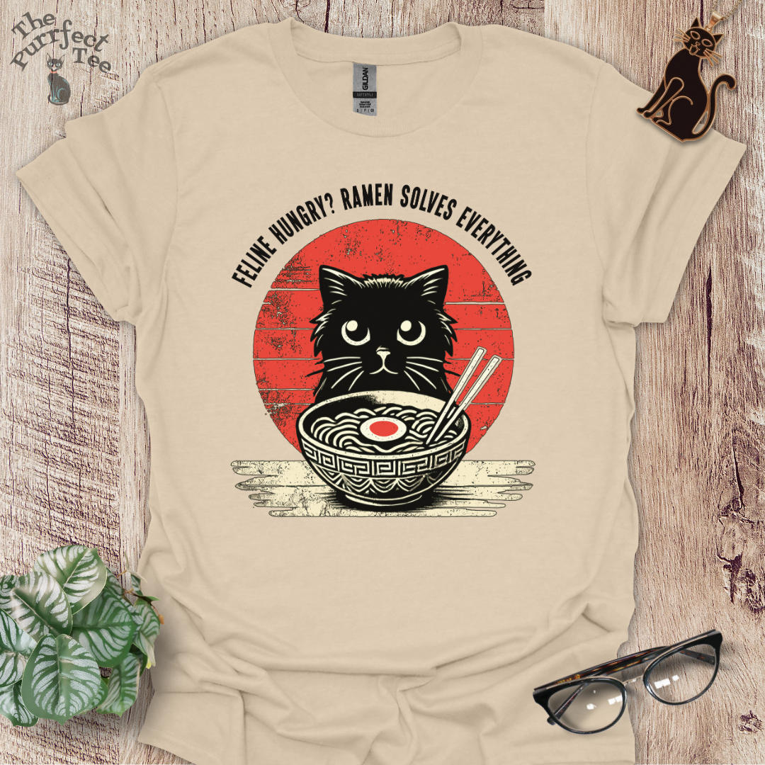 Feline hungry cat t-shirt