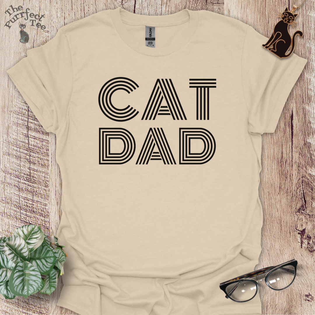 Cat dad lines cat t-shirt