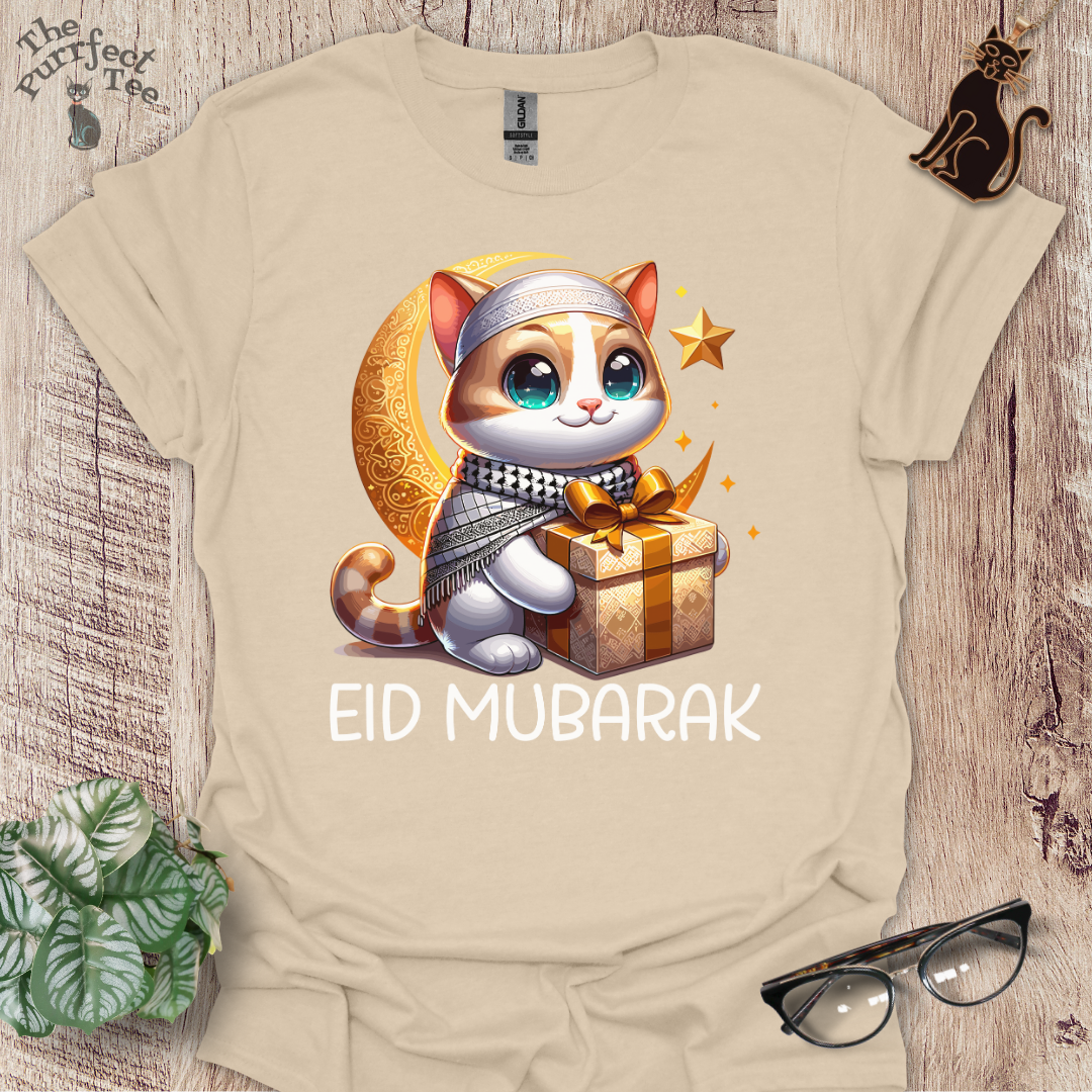 Eid Mubarak cat t-shirt
