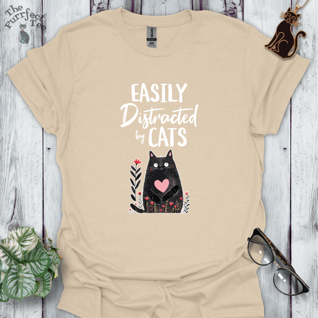 Easily distracted by cats - cat with heart