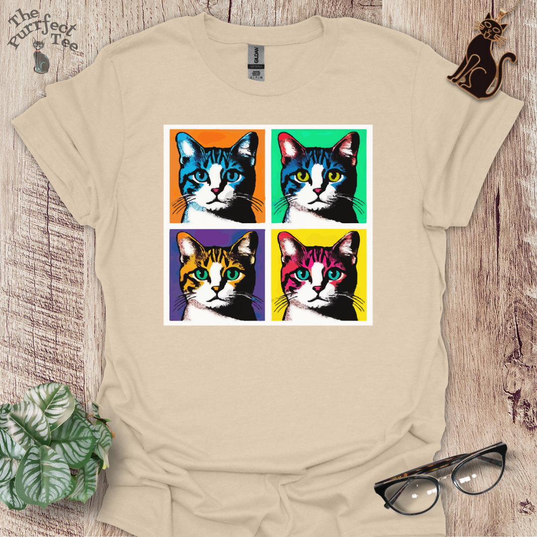 Warhol cat t-shirt