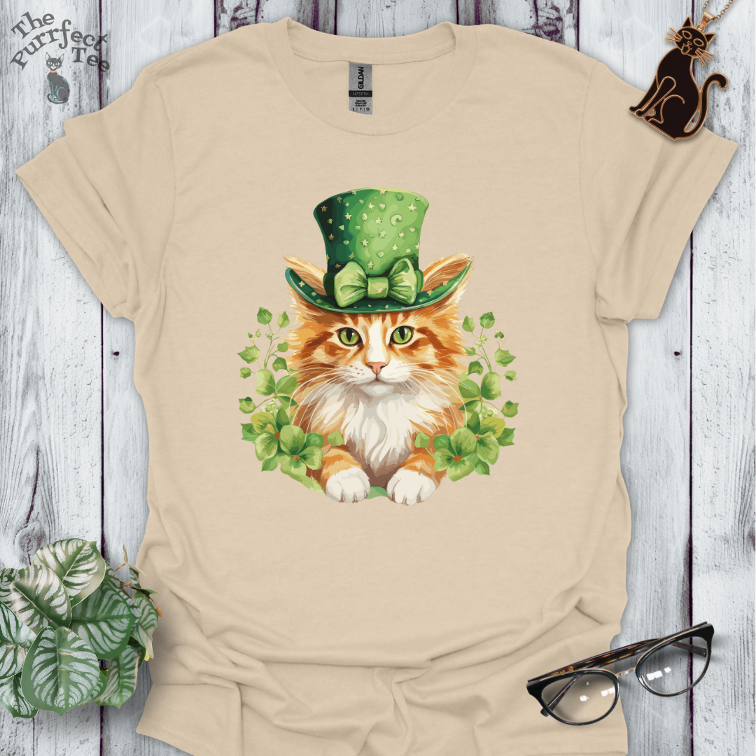 St. Patrick's Day ginger cat t-shirt