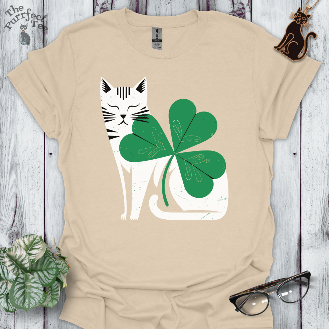 Shamrock and cat t-shirt