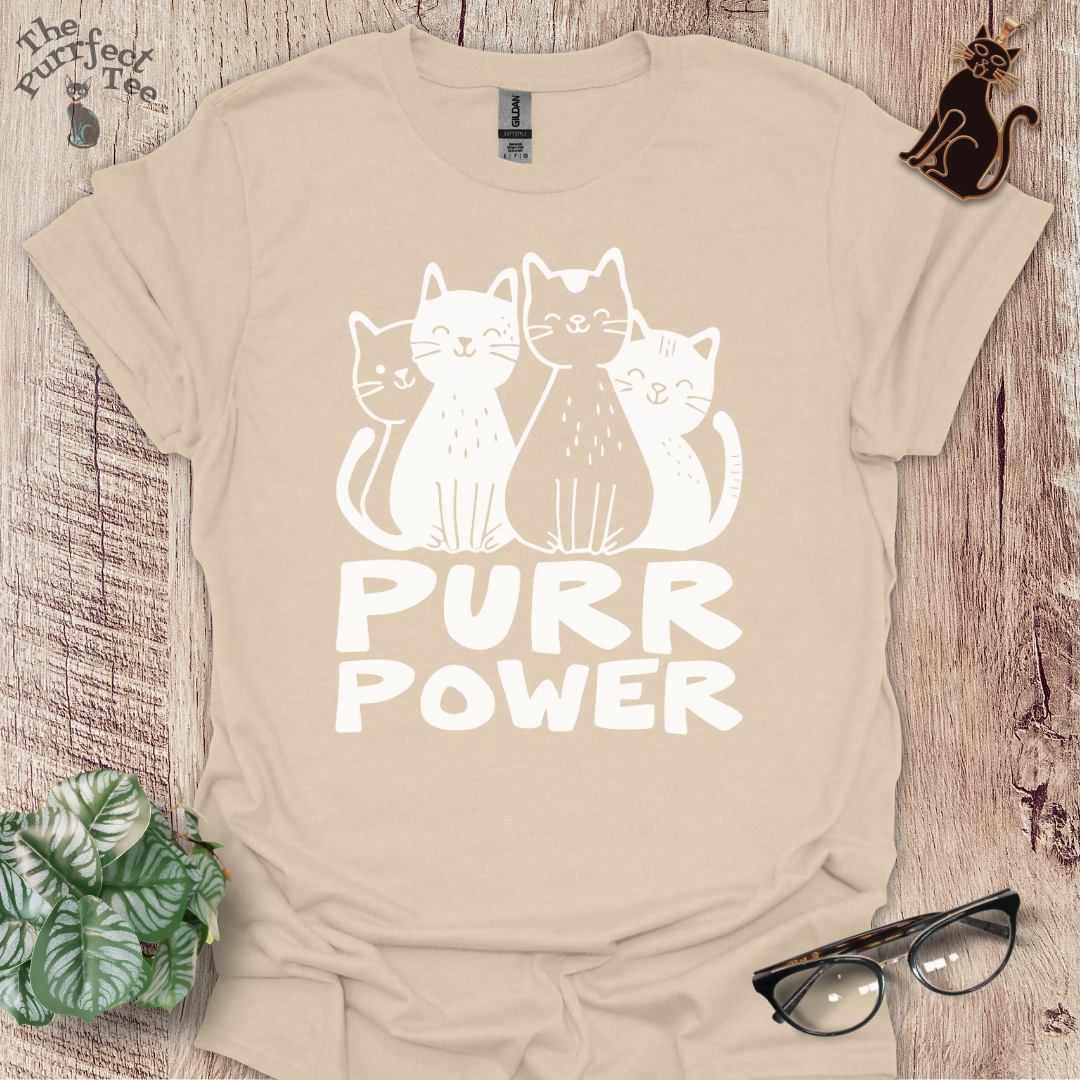 Purr power cat t-shirt