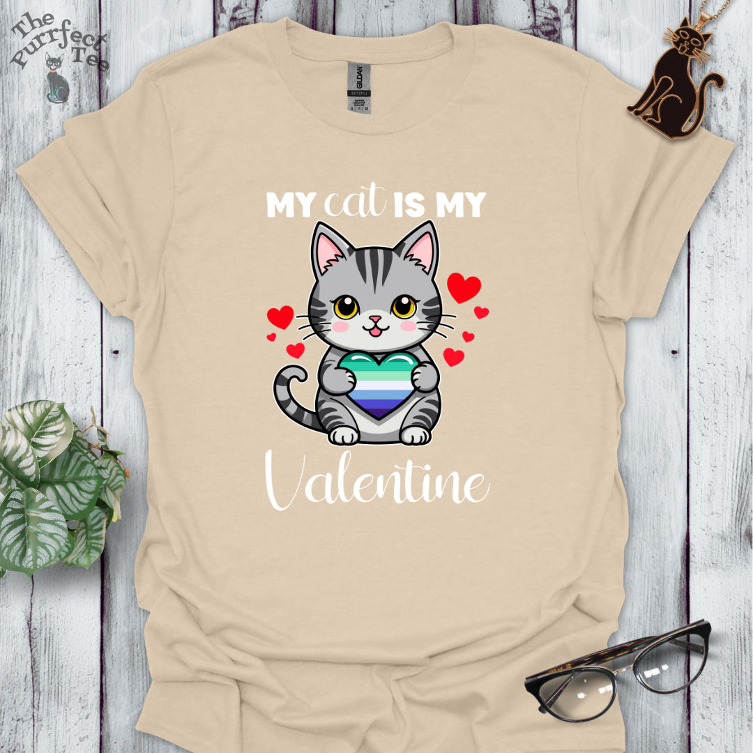 My cat is my valentine - gay men heart