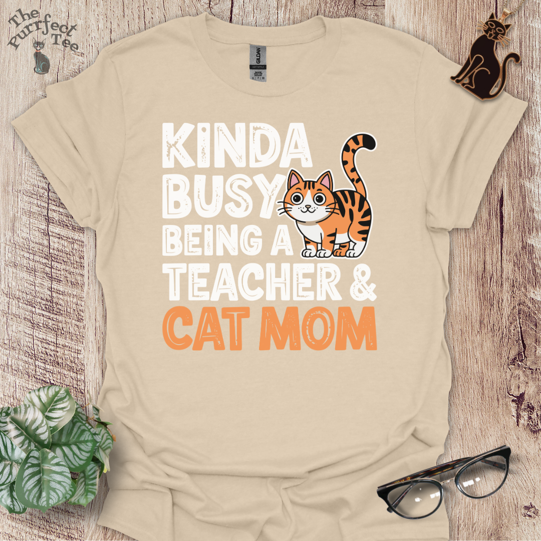 Kinda busy cat t-shirt