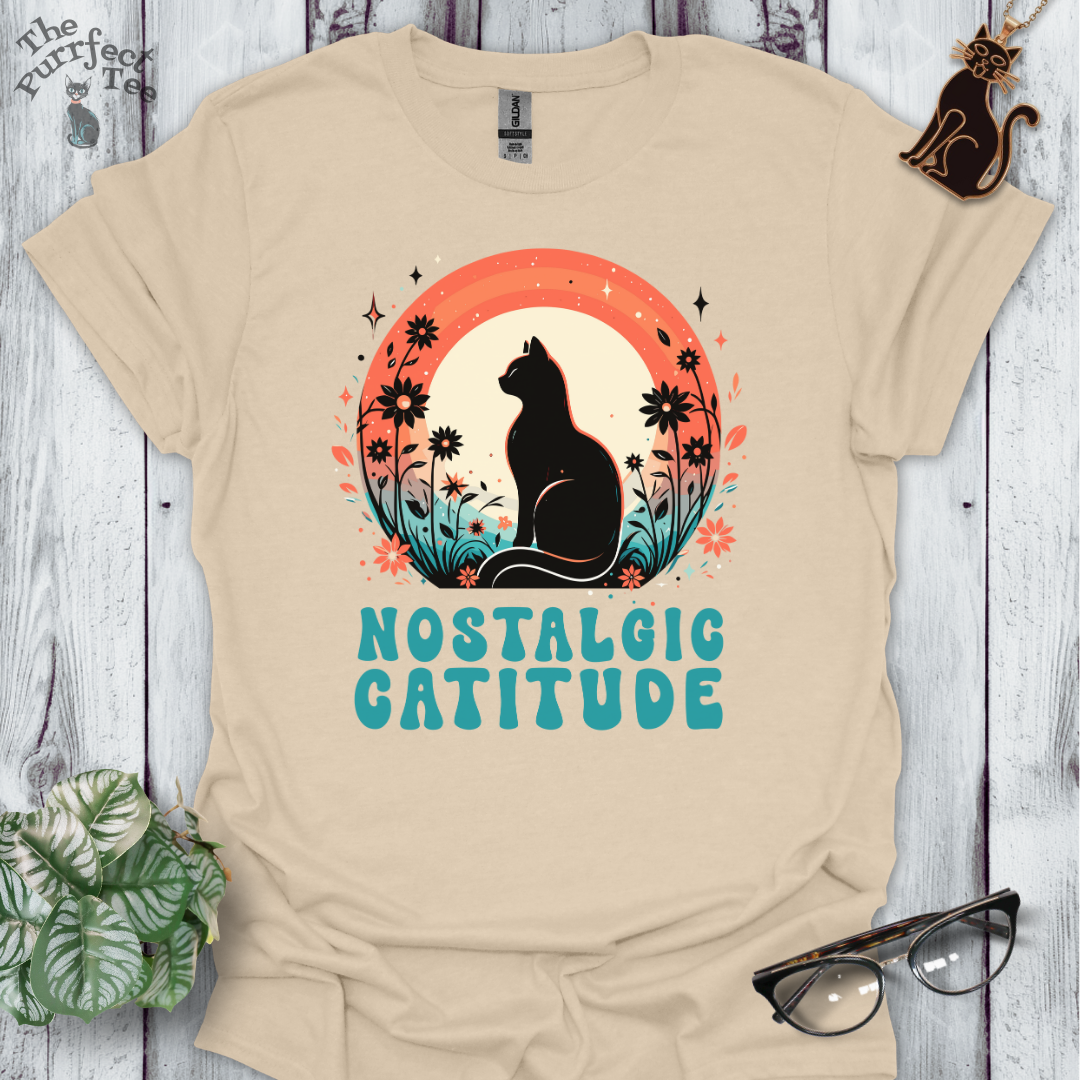 Nostalgic catitude cat t-shirt