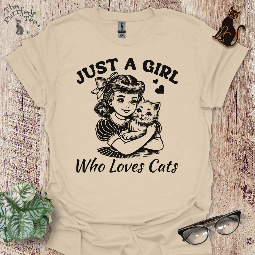 Just a girl who loves cats cat t-shirt